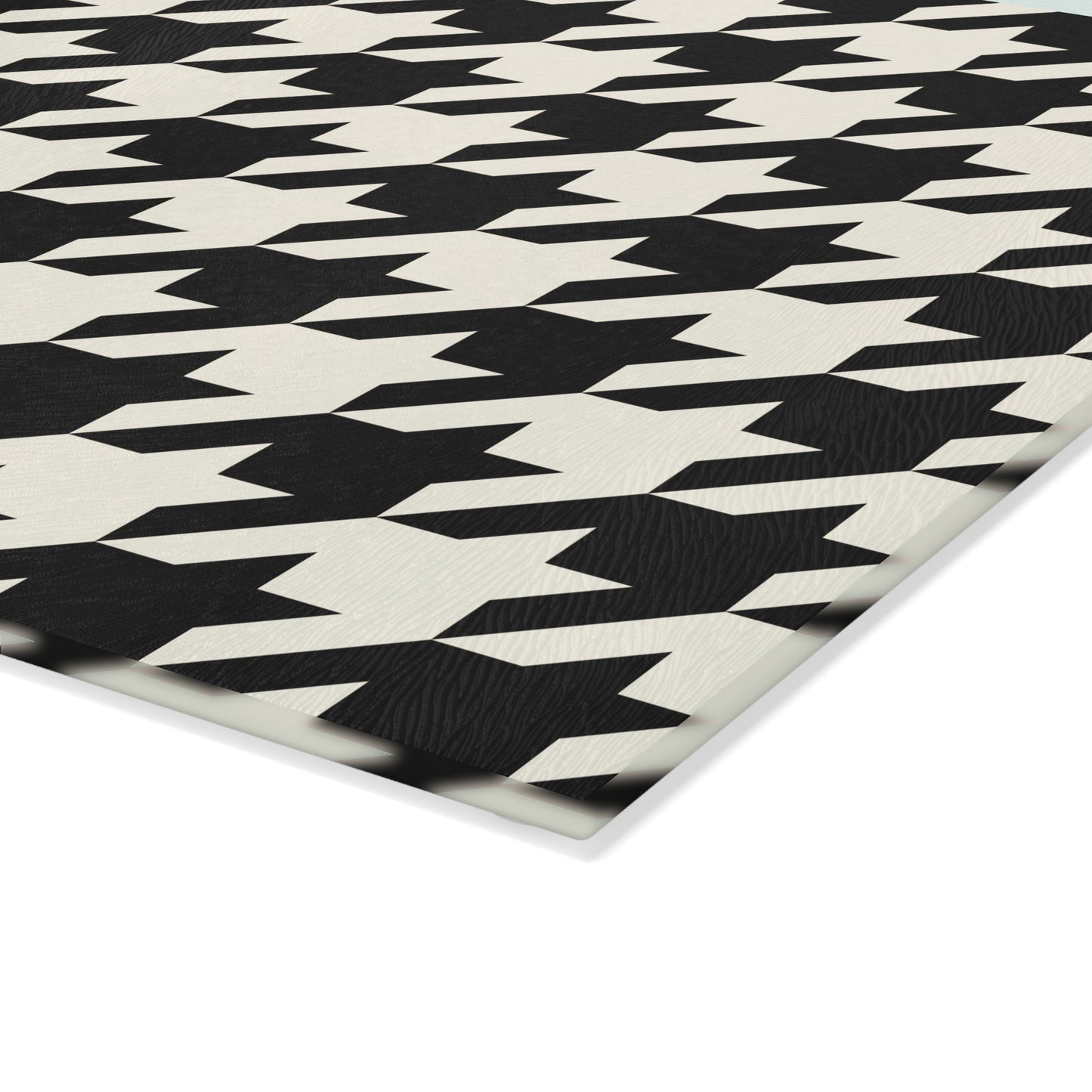 Chic Houndstooth Glass Cutting Board - Stylish Kitchen Decor, Unique Gift for Chefs, Wedding Present, Functional Serveware