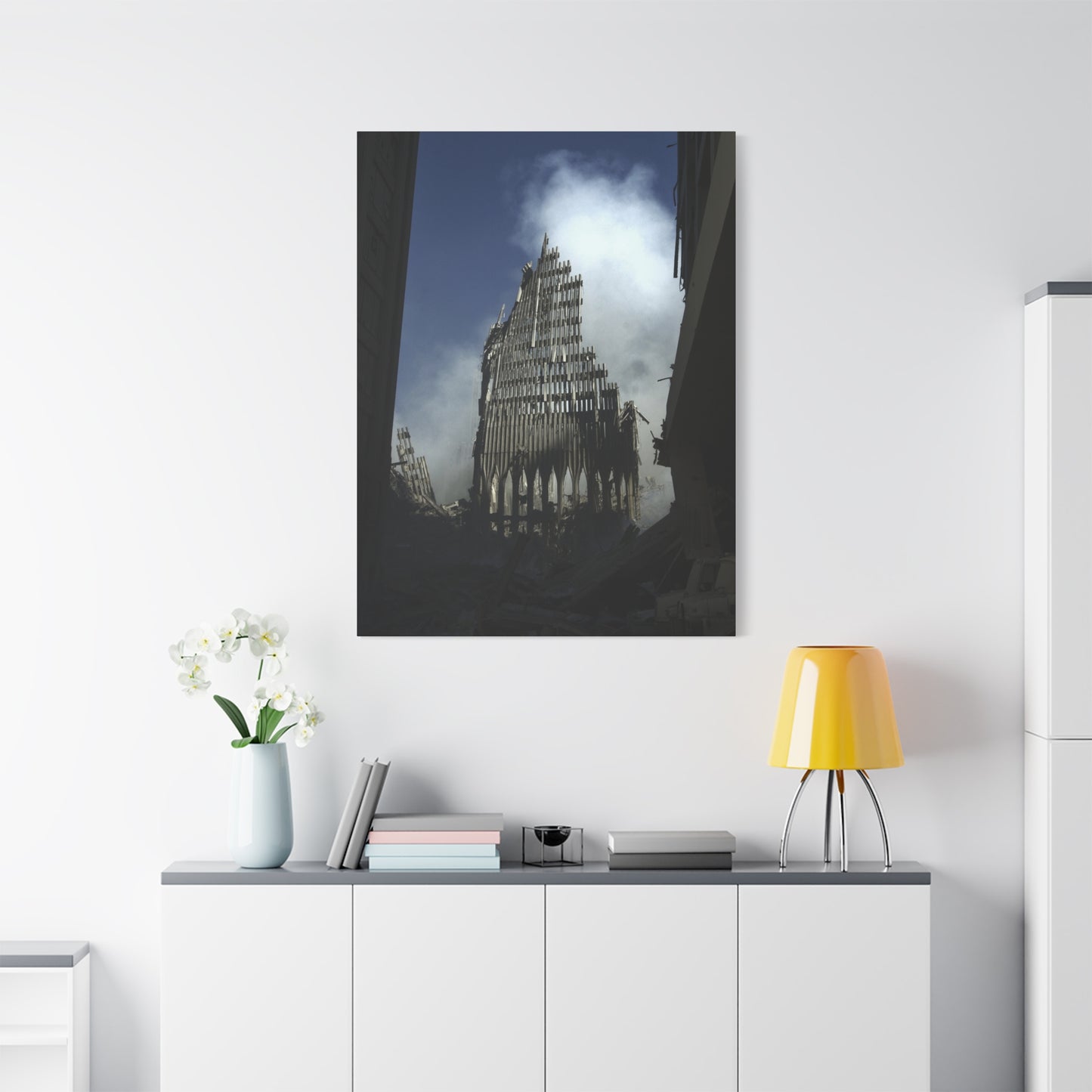 Matte Stretched Canvas - Ruined Cathedral Architectural Print