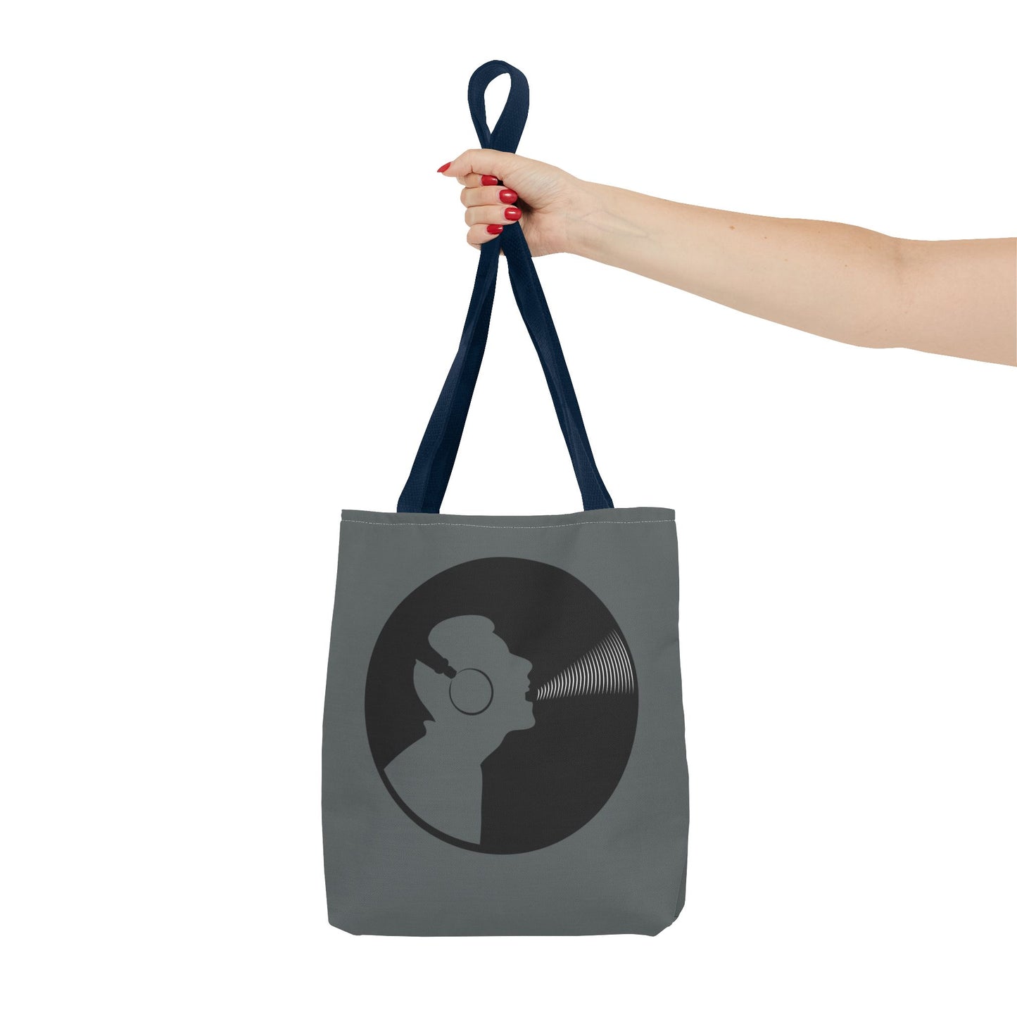 Music Lover's Tote Bag, Stylish Bag for Vinyl Enthusiasts, Gift for Music Lovers, Unique Shopping Tote, Record Player Accessory