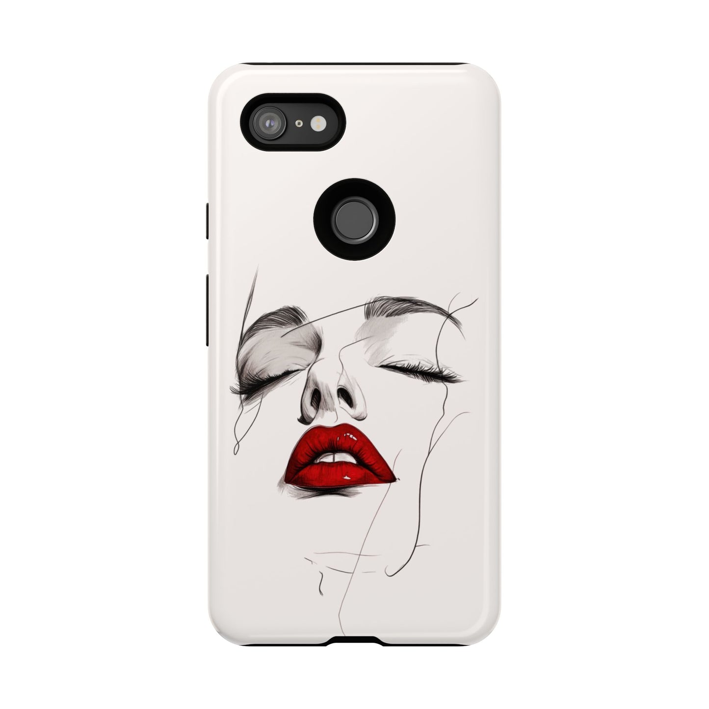 Stylish Phone Case with Artistic Lip Design, Femme Tech Accessory, Trendy Device Cover, Gift for Her, Unique Phone Accessories