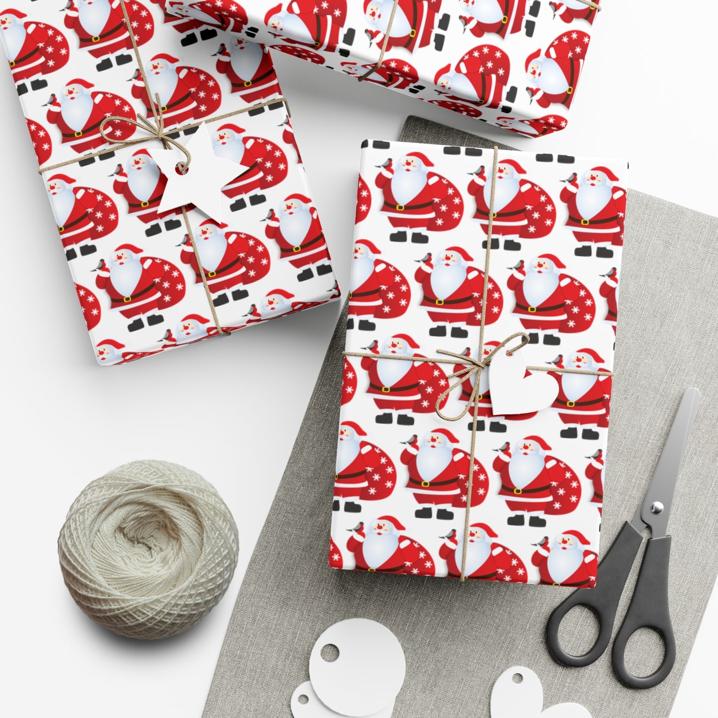 Festive Santa Gift Wrap Paper | Wrapping for Holidays, Christmas, Birthdays, Party Decor, Eco-Friendly Gift Wrap