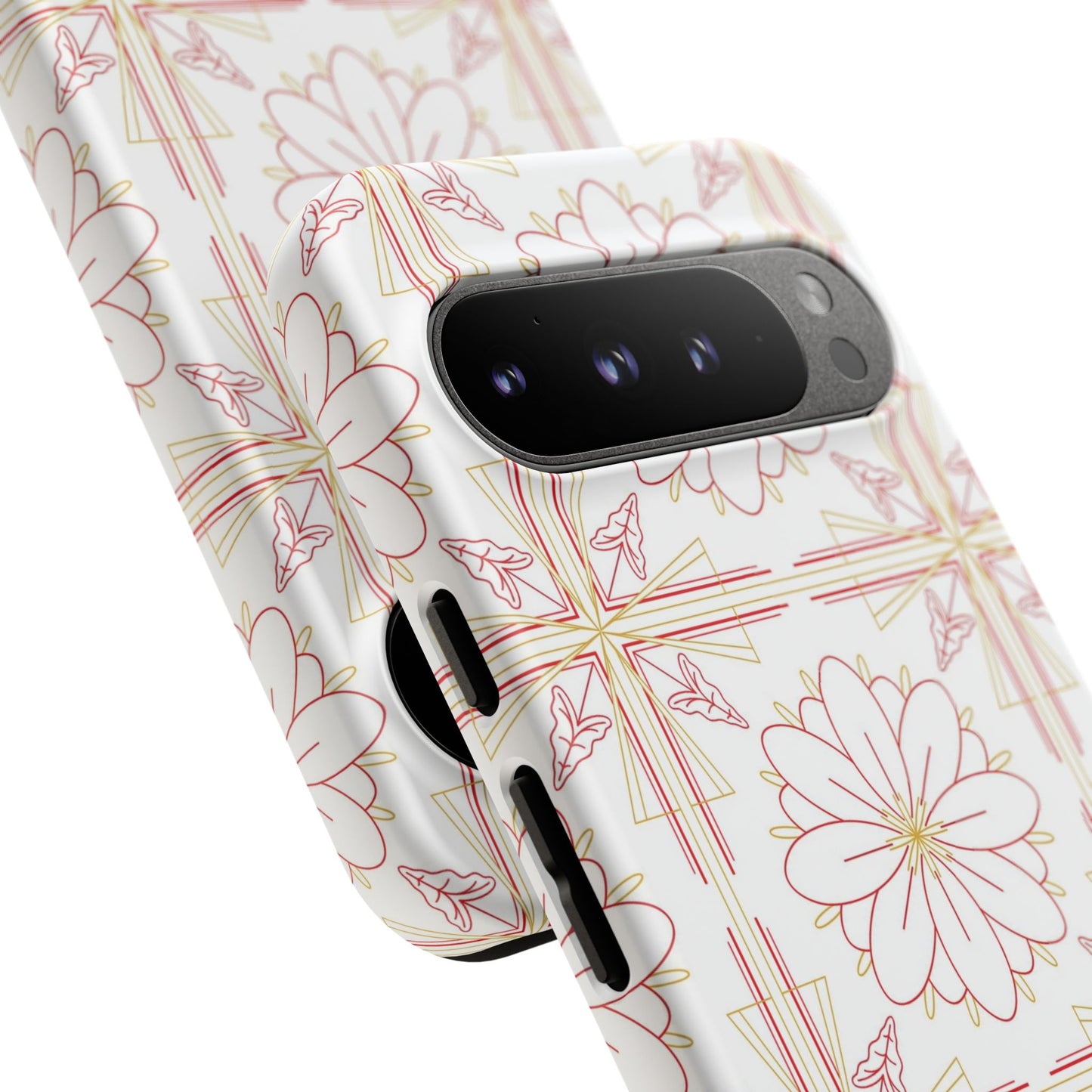 Floral Pattern Phone Case - Stylish Tough Case, Flower Design, Cute Mobile Cover, Phone Accessory, Gift for Her, Spring Style