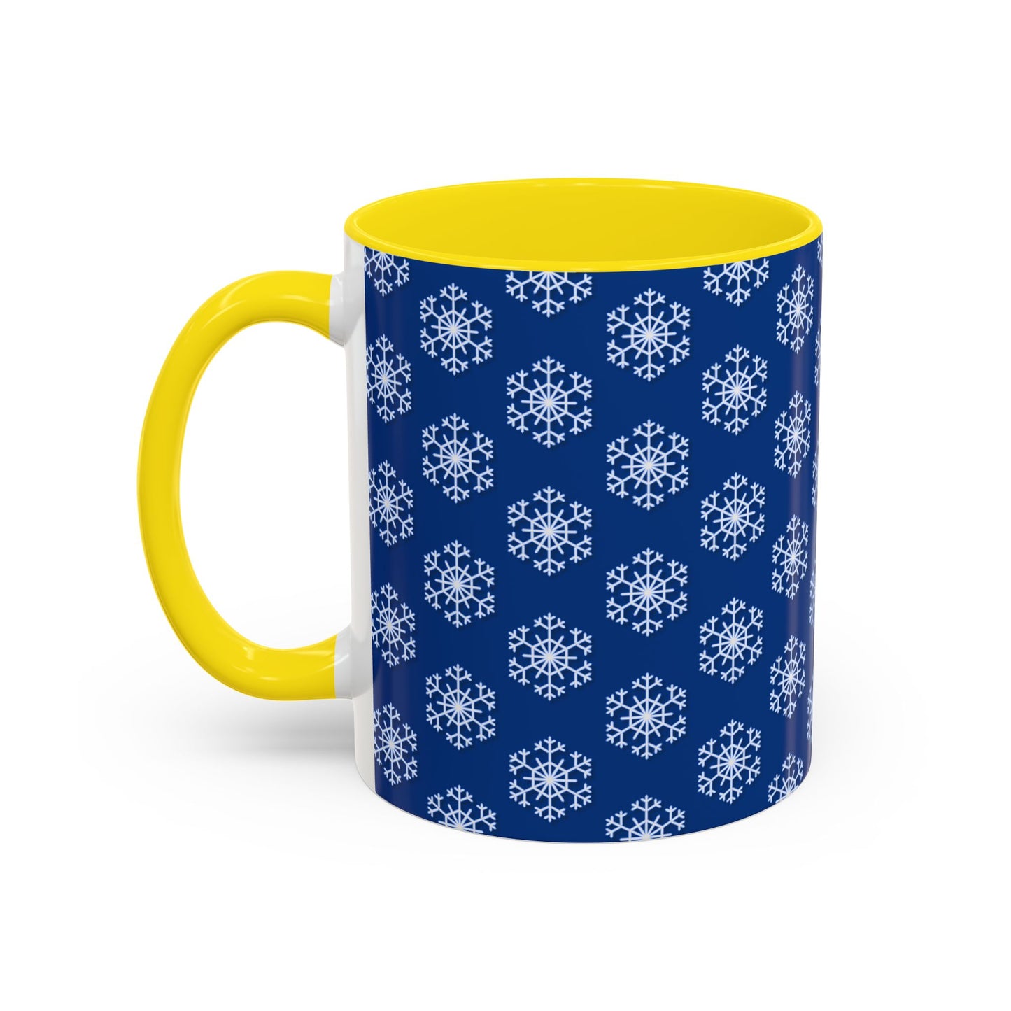 Blue Snowflake Accent Coffee Mug for Winter, Holiday Gift, Cozy Drinkware, Festive Kitchen Decor, Mug for Coffee Lovers, Tea Time Essential
