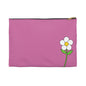 Flower Motif Accessory Pouch - Cute Makeup Bag, Travel Organizer, Floral Pencil Case, Gift for Her, Spring Decor