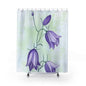 Elegant Floral Shower Curtains for Home Decor, Purple Flower Bathroom Accessories, Boho Chic Decor, Nature-Inspired Gifts, Springtime Vibes