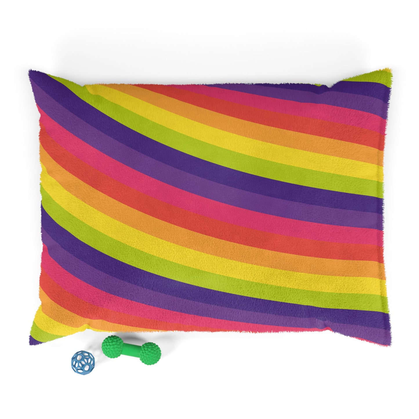 Cozy Rainbow Pet Bed, Cute Dog Bed, Colorful Cat Cushion, Soft Plush Pet Lounge, Unique Pet Gift for Holidays