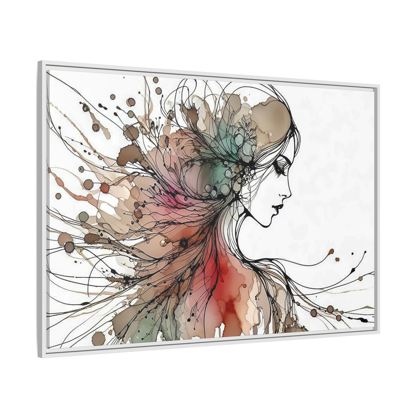 Matte Canvas, Framed (Multi-color) - Girl Whispers