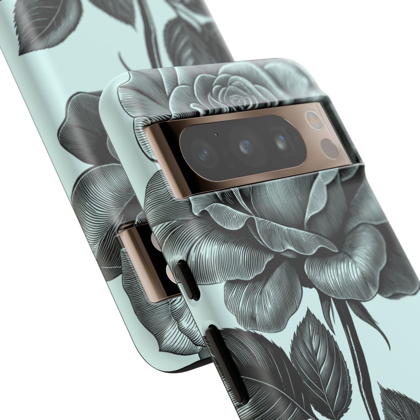 Elegant Floral Phone Case, Tough Cases for iPhones, Black Rose Design, Gift for Her, Stylish Phone Cover, Birthday Gifts