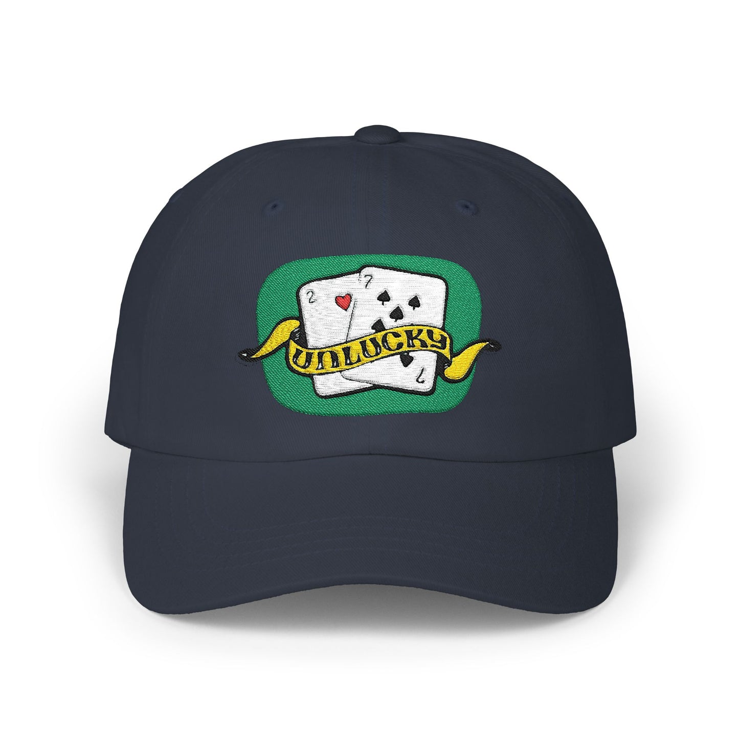 Dad Cap — 'UnLucky' Playing Cards Embroidered Baseball Hat