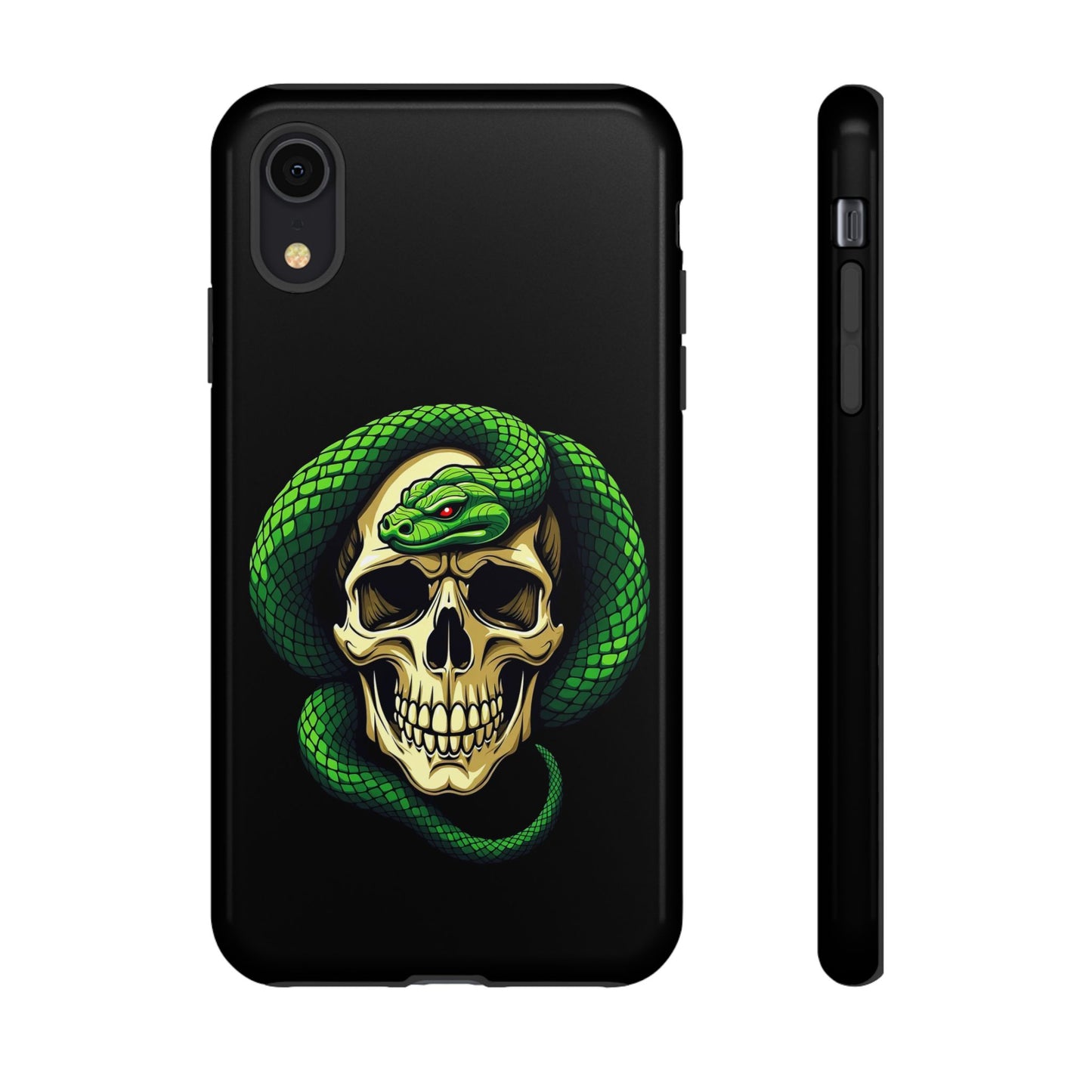Skull & Snake Phone Case | Tough Cases, Protective Cover, Edgy Phone Accessories, Gothic Gift, Halloween Decor