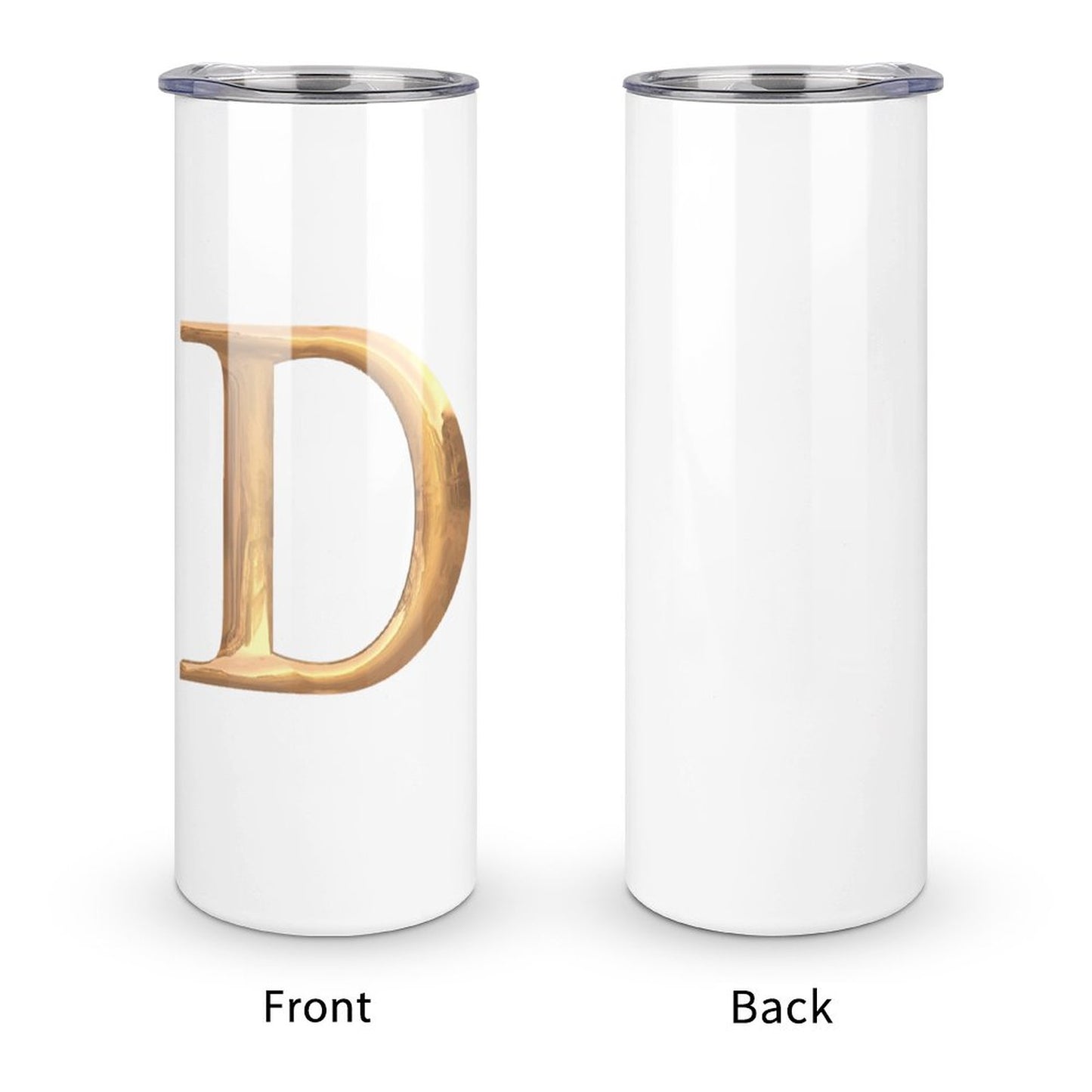 20oz Skinny Stainless Steel Straight Cup-With Lid