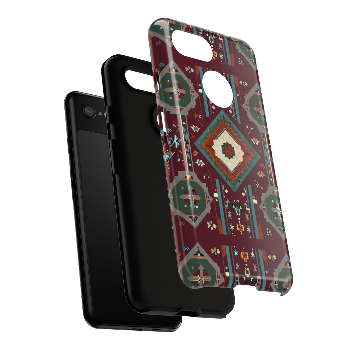 Tribal Pattern Phone Case - Boho Chic, Tough Durable Cover, Stylish Tech Accessory, Gift for Him/Her, Festival Essentials