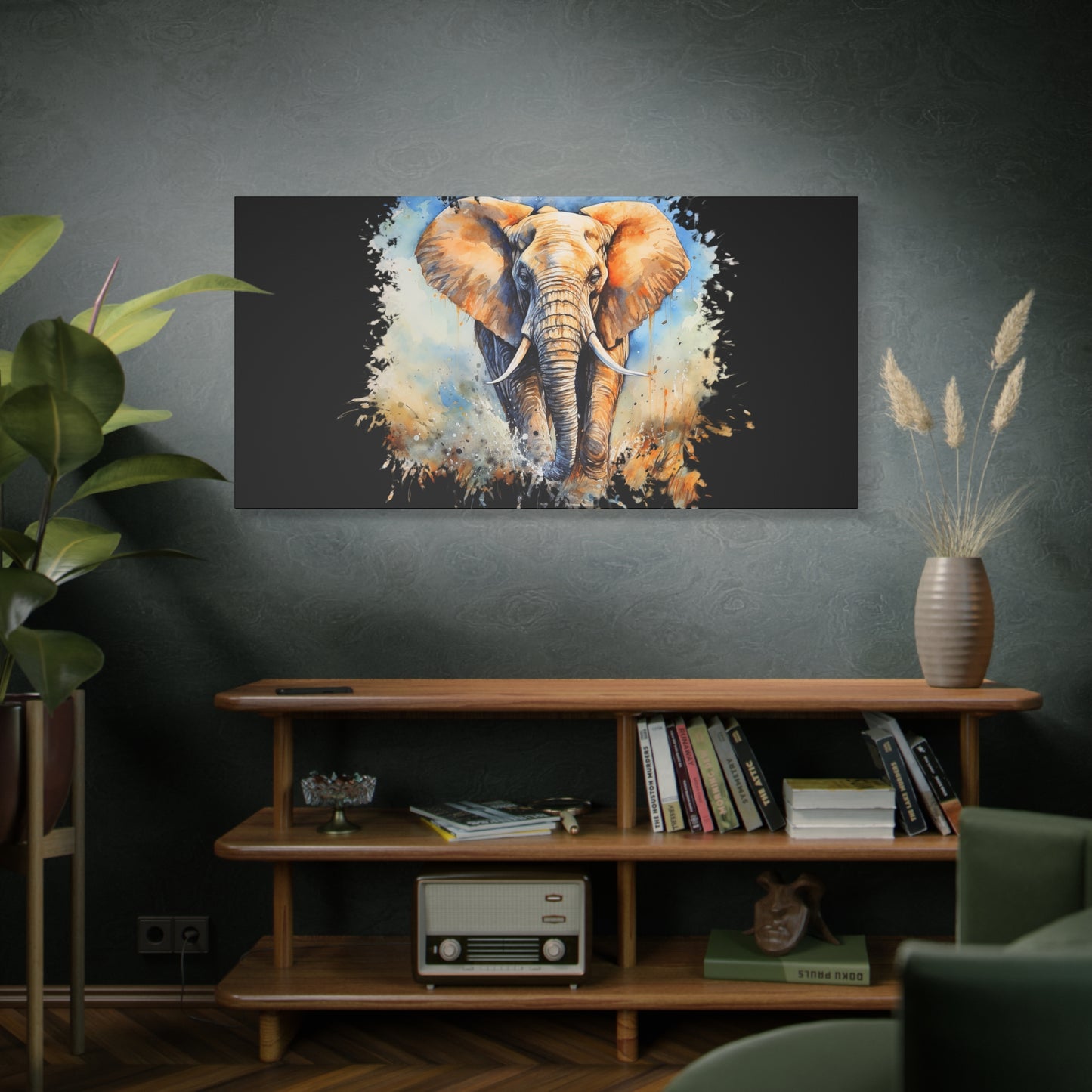 Matte Canvas, Stretched, 1.25" - Elephant