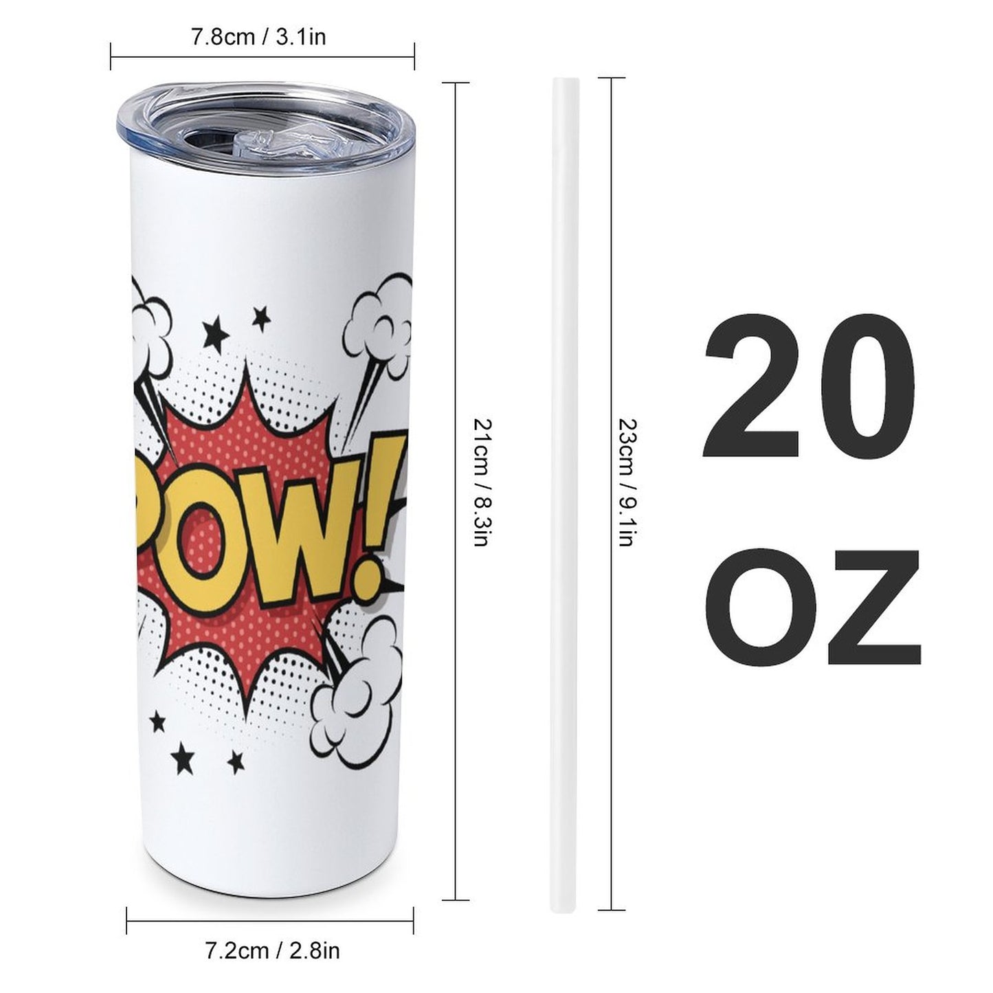 20oz Large Capacity Car Cup with Lid