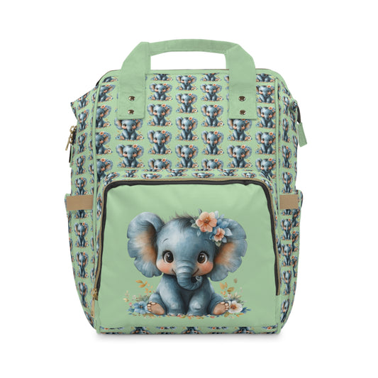 Adorable Elephant Print Diaper Backpack - Stylish Baby Bag for Parents, Perfect for Baby Showers, Day Trips, and Everyday Use