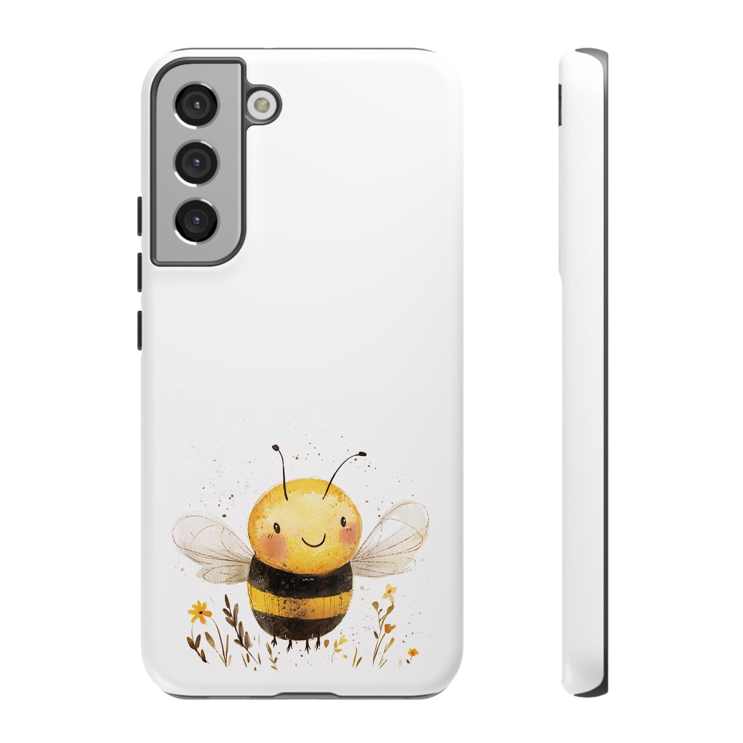 Bee Phone Case, Cute Bee Design, Tough Phone Cover, Gift for Nature Lovers, Floral Bee Mobile Case, Bee-themed Accessory