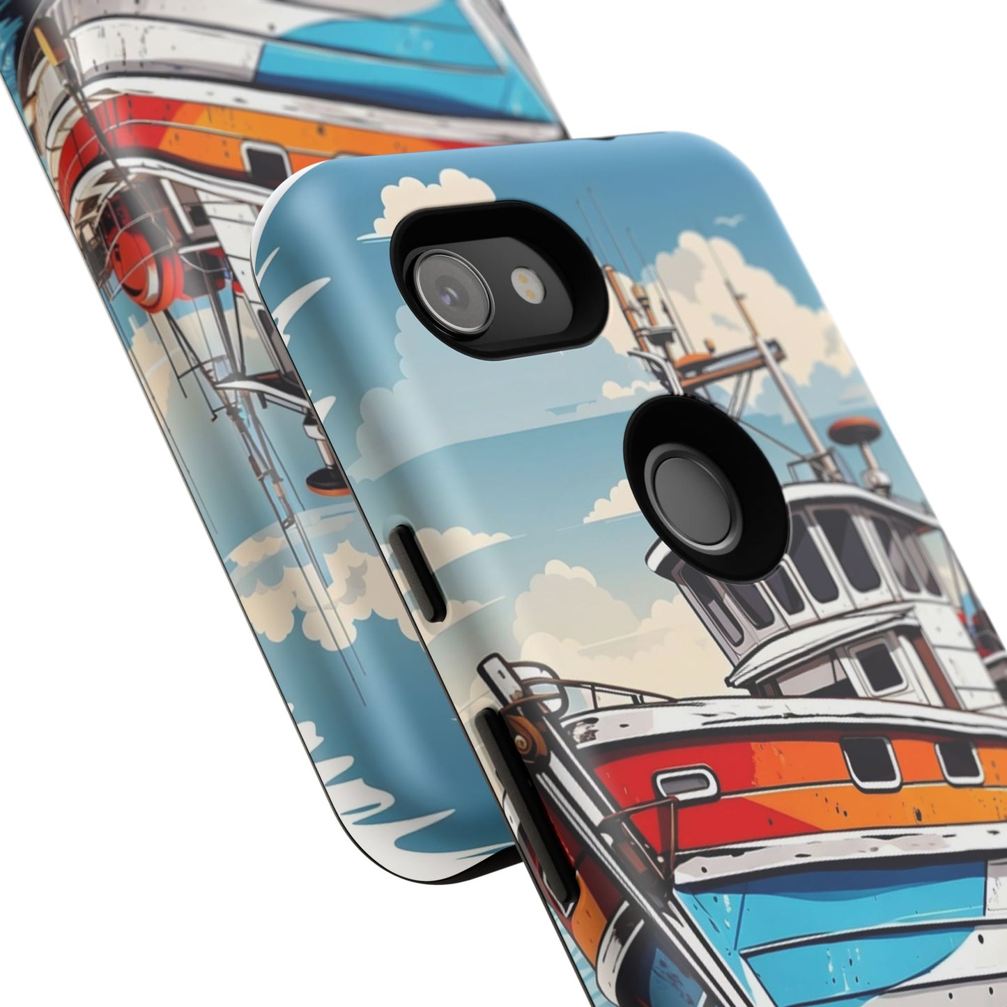 Colorful Fishing Boat Phone Case | Nautical Gift, Marine Design, Coastal Aesthetic, Summer Vibes, Sea Lover's Accessory