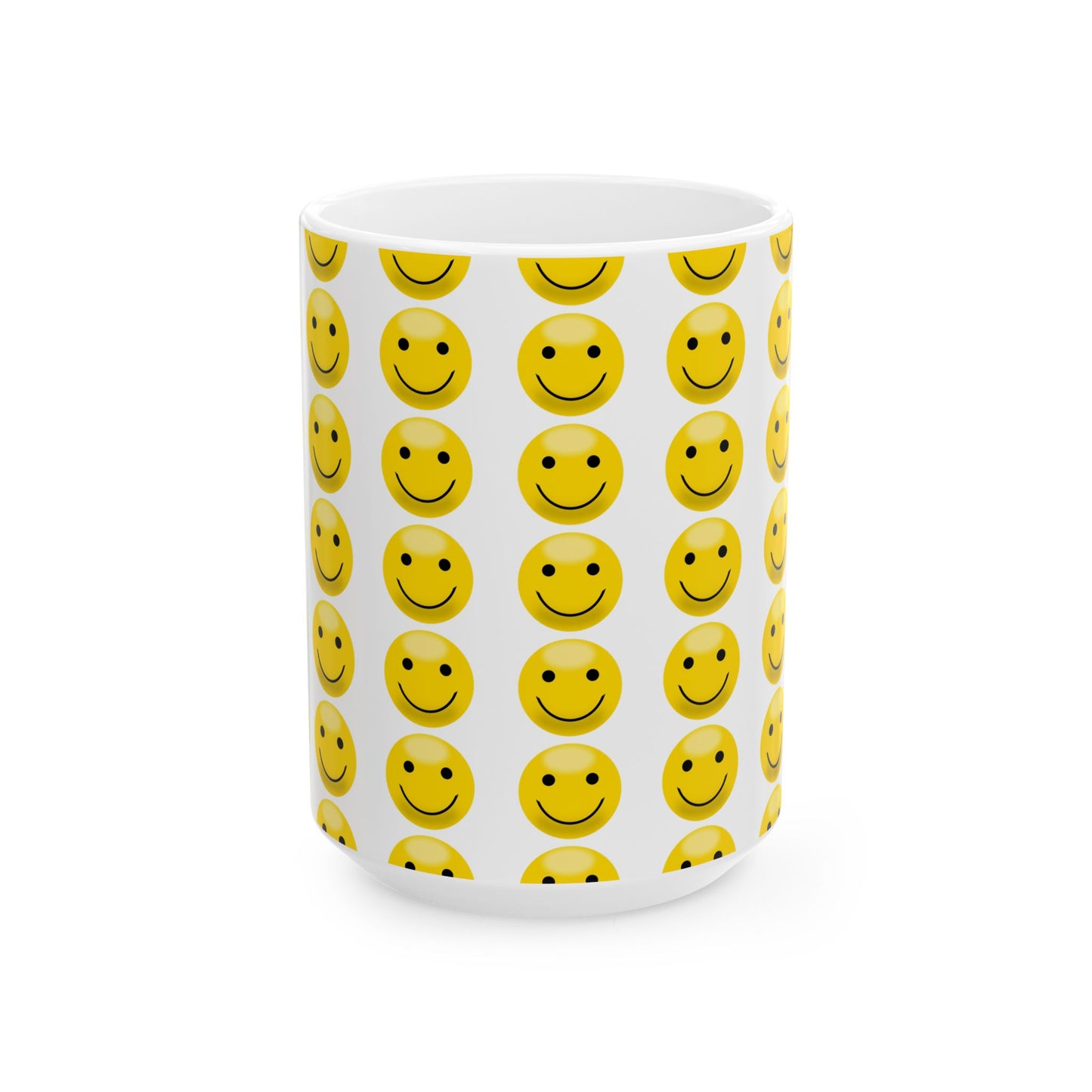 Happy Face Ceramic Mug | Smiley Coffee Cup, Gift for Friends, Cute Kitchen Decor, Cheerful Drinkware, Perfect for Birthdays