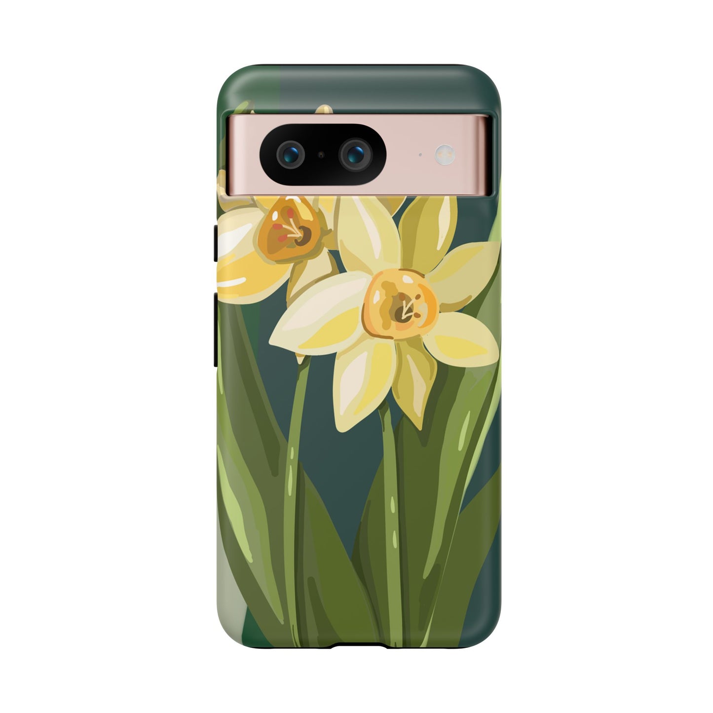 Floral Phone Case - Yellow Daffodil Design, Tough Phone Cover, Spring Decor, Floral Gift, Nature-Inspired Accessories