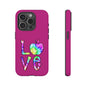 Colorful Love Phone Case, Tough Cases for iPhone, Cute Phone Accessory, Gift for Her, Summer Vibe Phone Cover