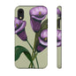 Floral Phone Case - Tough Cases, Purple Flower Design, Cell Phone Accessories, Gift for Her, Nature Lover Essentials