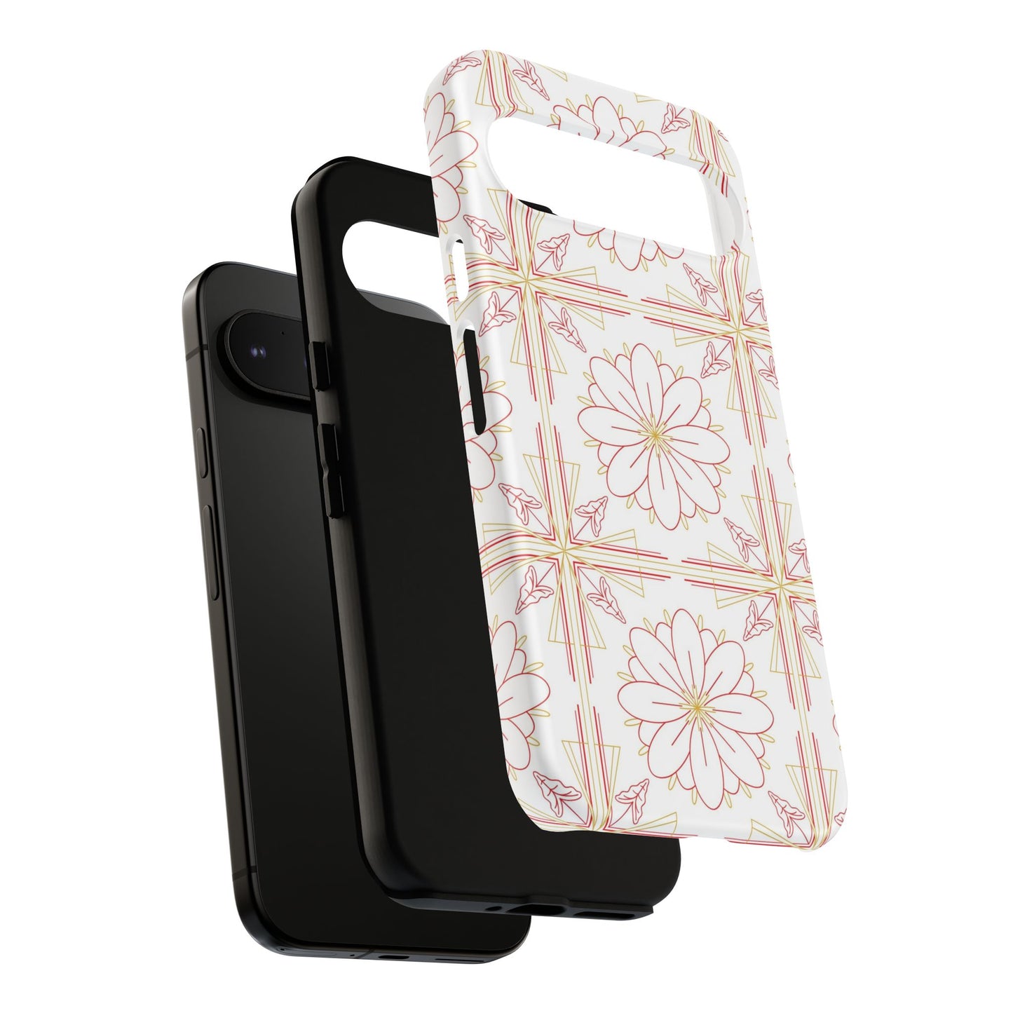Floral Pattern Phone Case - Stylish Tough Case, Flower Design, Cute Mobile Cover, Phone Accessory, Gift for Her, Spring Style