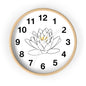 Lotus Flower Wall Clock, Boho Home Decor, Meditation Gift, Office Timepiece, Unique Wall Art, Zen Decor