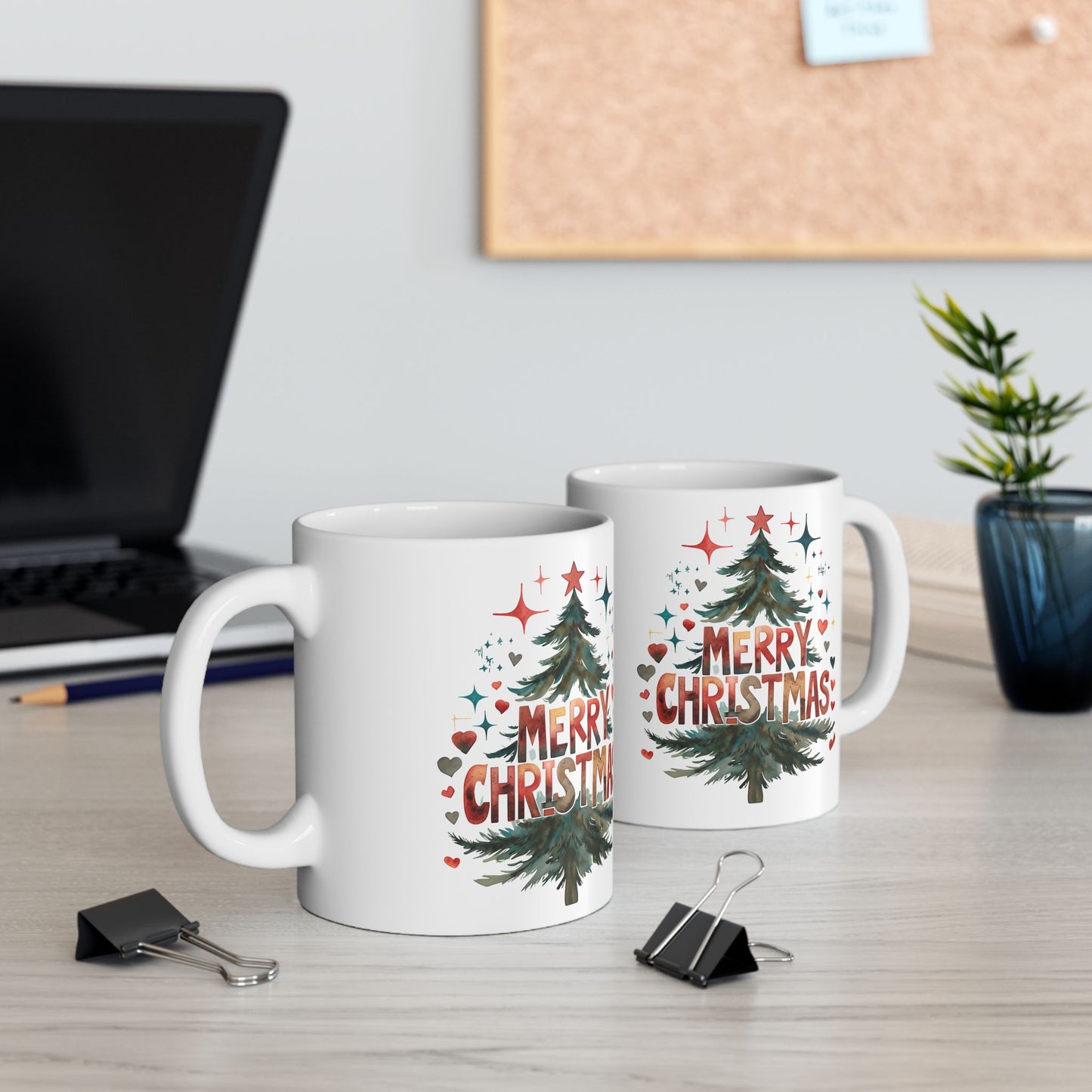 Festive Christmas Mug, Holiday Gift, Hot Cocoa Cup, Merry Christmas Beverage Container, Winter Decor, Family Gatherings
