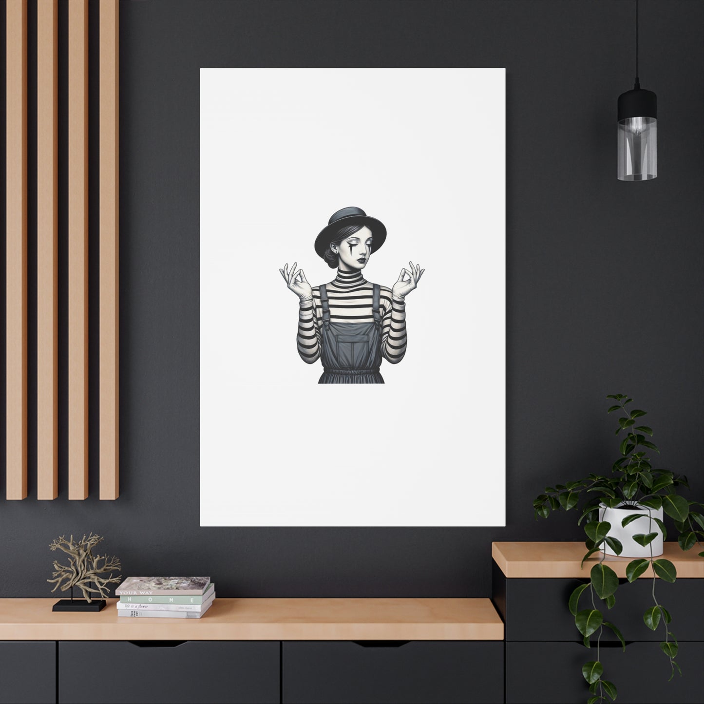 Meditative Striped Canvas Wall Art | Modern Boho Decor, Gift for Art Lovers, Minimalist Home Accent, Gallery Wall Art