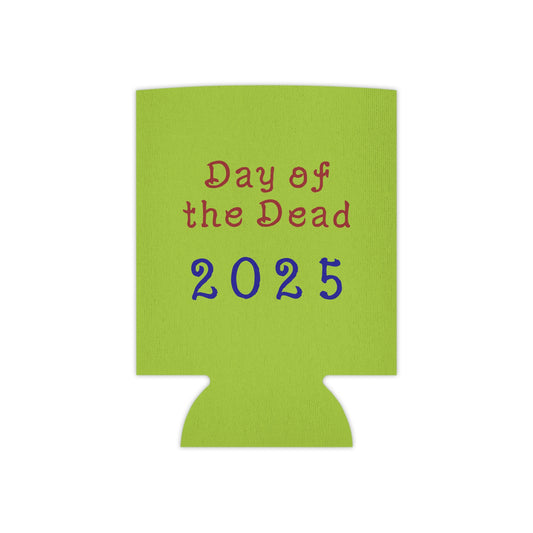 Day of the Dead Can Cooler, Colorful Skull Drink Holder, Party Favor for Dia de los Muertos, Eco-Friendly Beverage Insulator