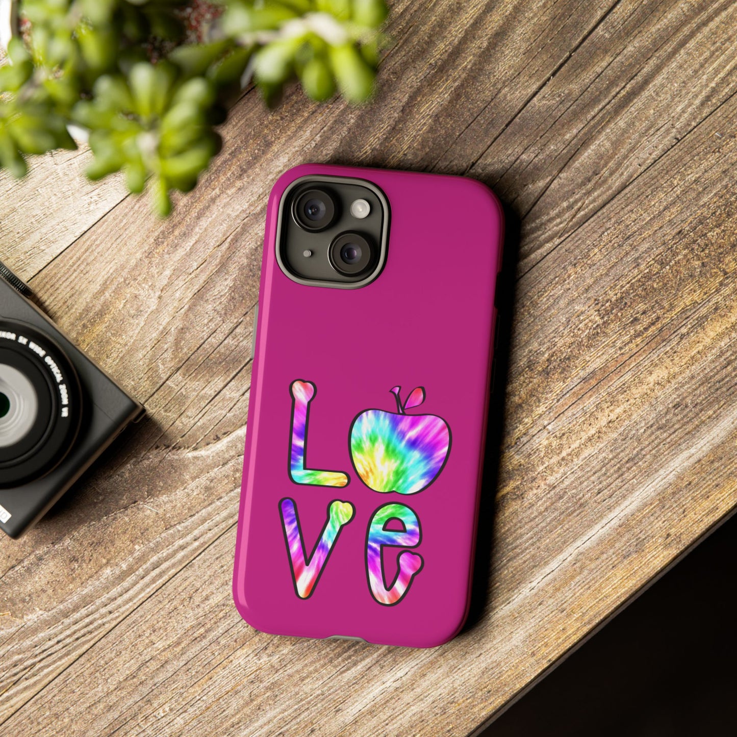 Colorful Love Phone Case, Tough Cases for iPhone, Cute Phone Accessory, Gift for Her, Summer Vibe Phone Cover