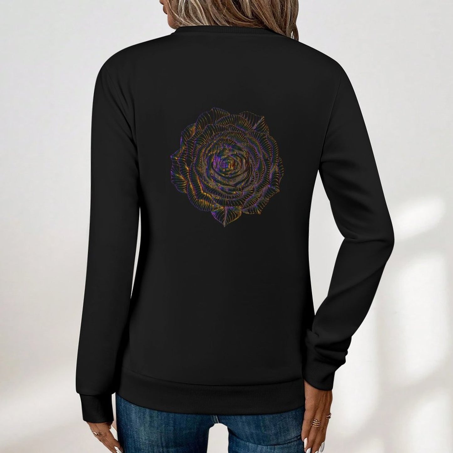 Women's Cute Sweatshirt (Back Printing)