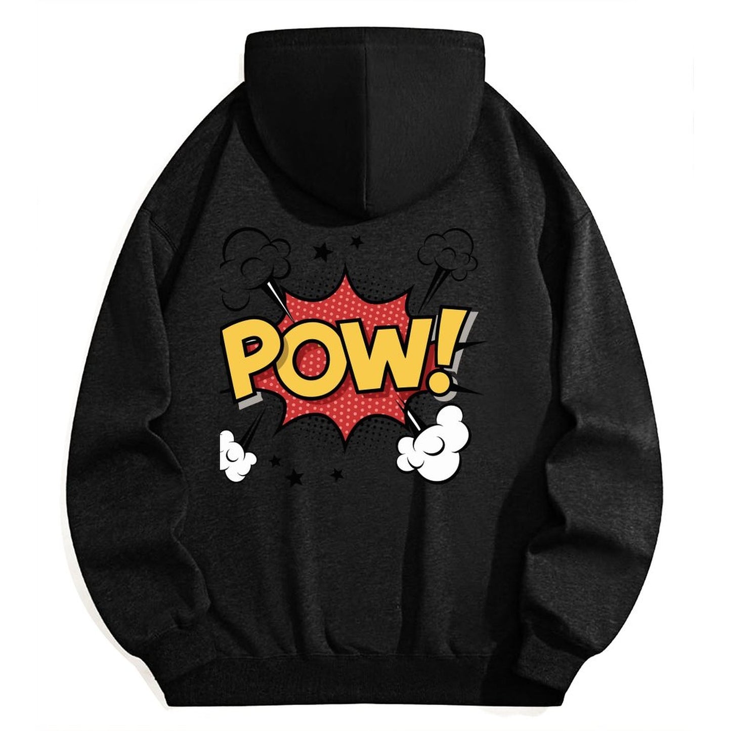 Cotton Hooded Sweatshirt with Drawstring-Pullover Shirts