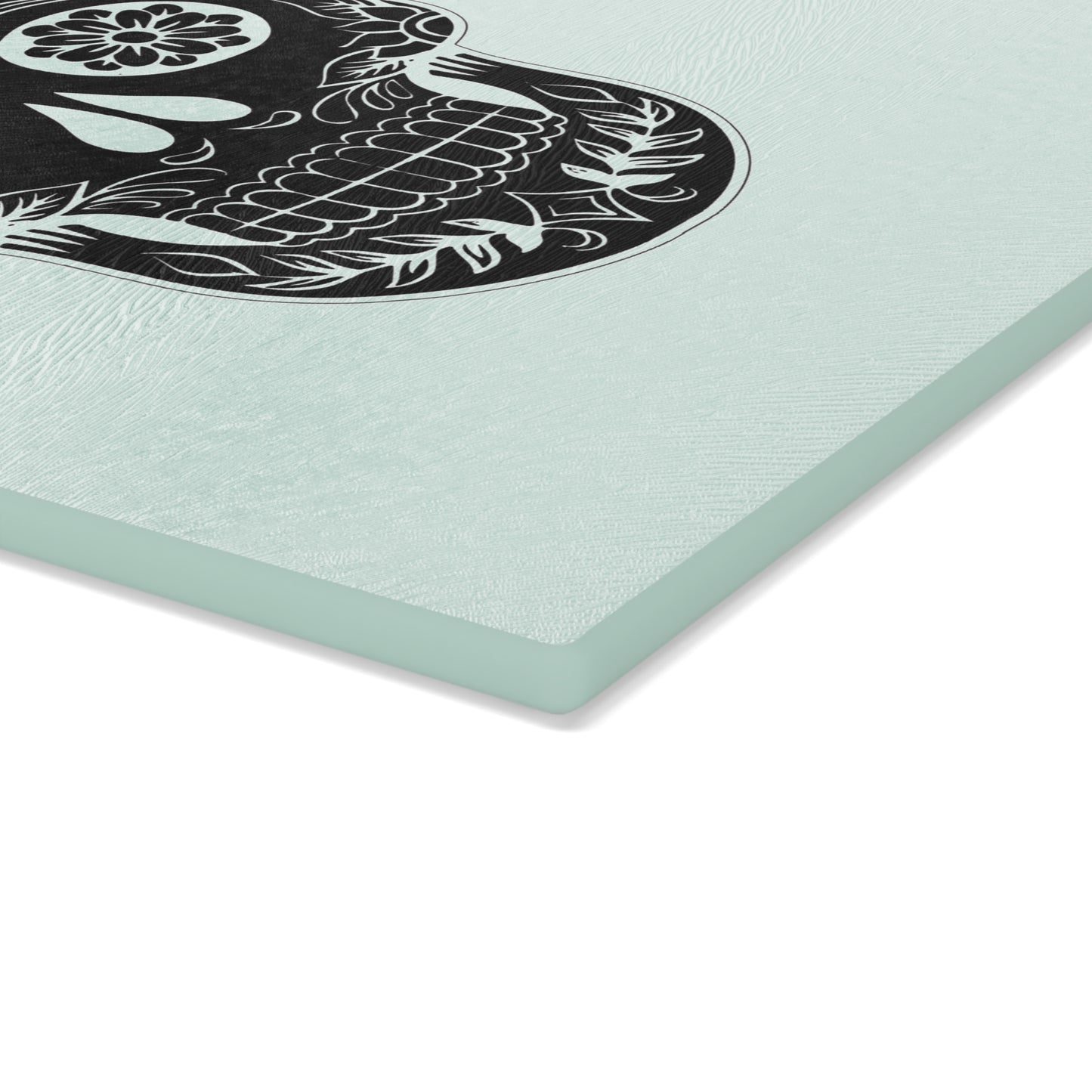Decorative Glass Cutting Board - Sugar Skull Design, Kitchen Decor, Gift for Home Cooks, Day of the Dead, Unique Cookware