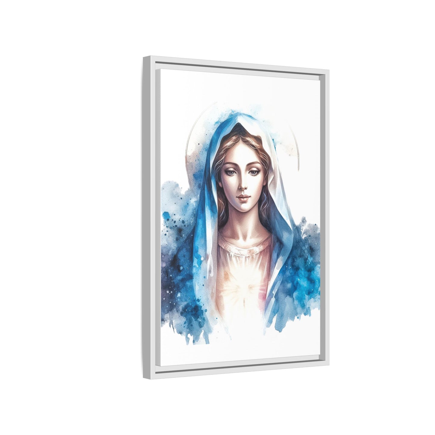 Framed Canvas Art Print, Spiritual Decor, Religious Artwork, Wall Decor, Gift for Faith, Elegant Home Decoration