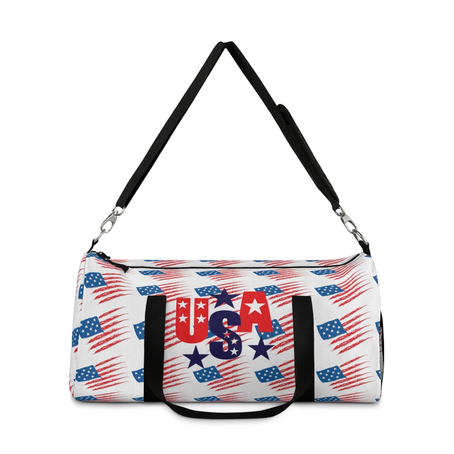 Patriotic Duffel Bag, Sports Gear, Travel Bag, Gym Bag, Fourth of July Gift, American Flag Design