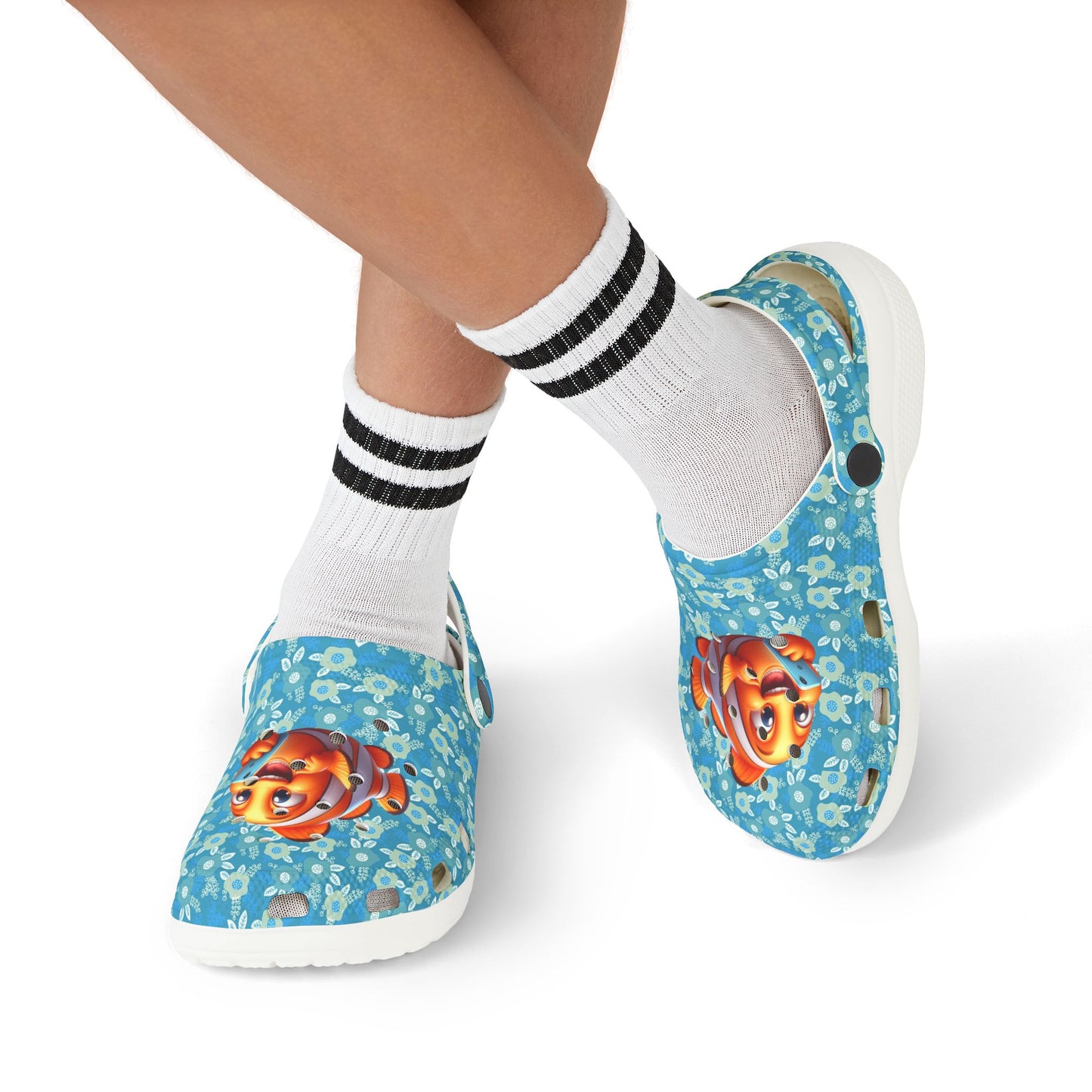Colorful Cartoon Fish Kid's Clogs, Fun Summer Footwear, Kids Beach Shoes, Playful EVA Sandals, Gift for Kids