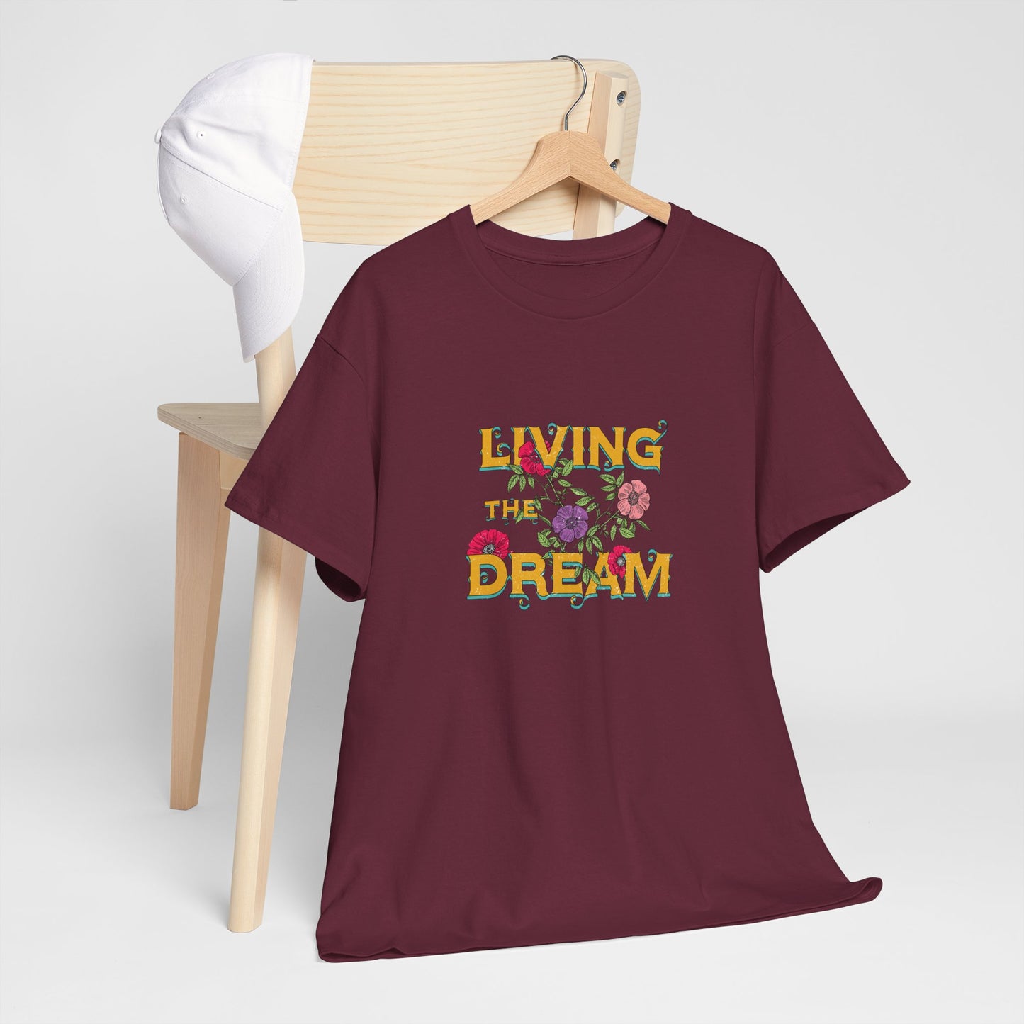Living the Dream Floral Tee, Unisex Cotton T-Shirt, Inspirational Gift, Casual Everyday Wear, Flower Graphic Shirt, Summer Wardrobe [...]