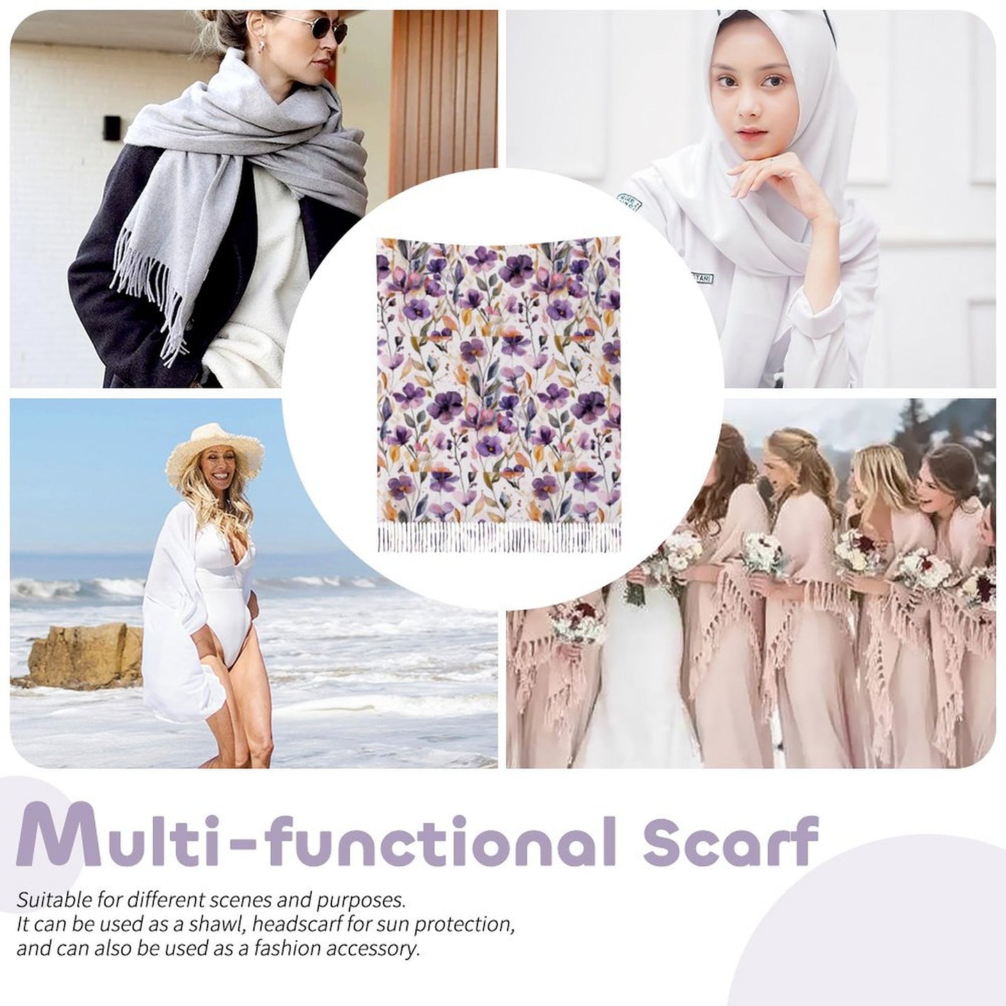 Cashmere-like Tassel Scarf