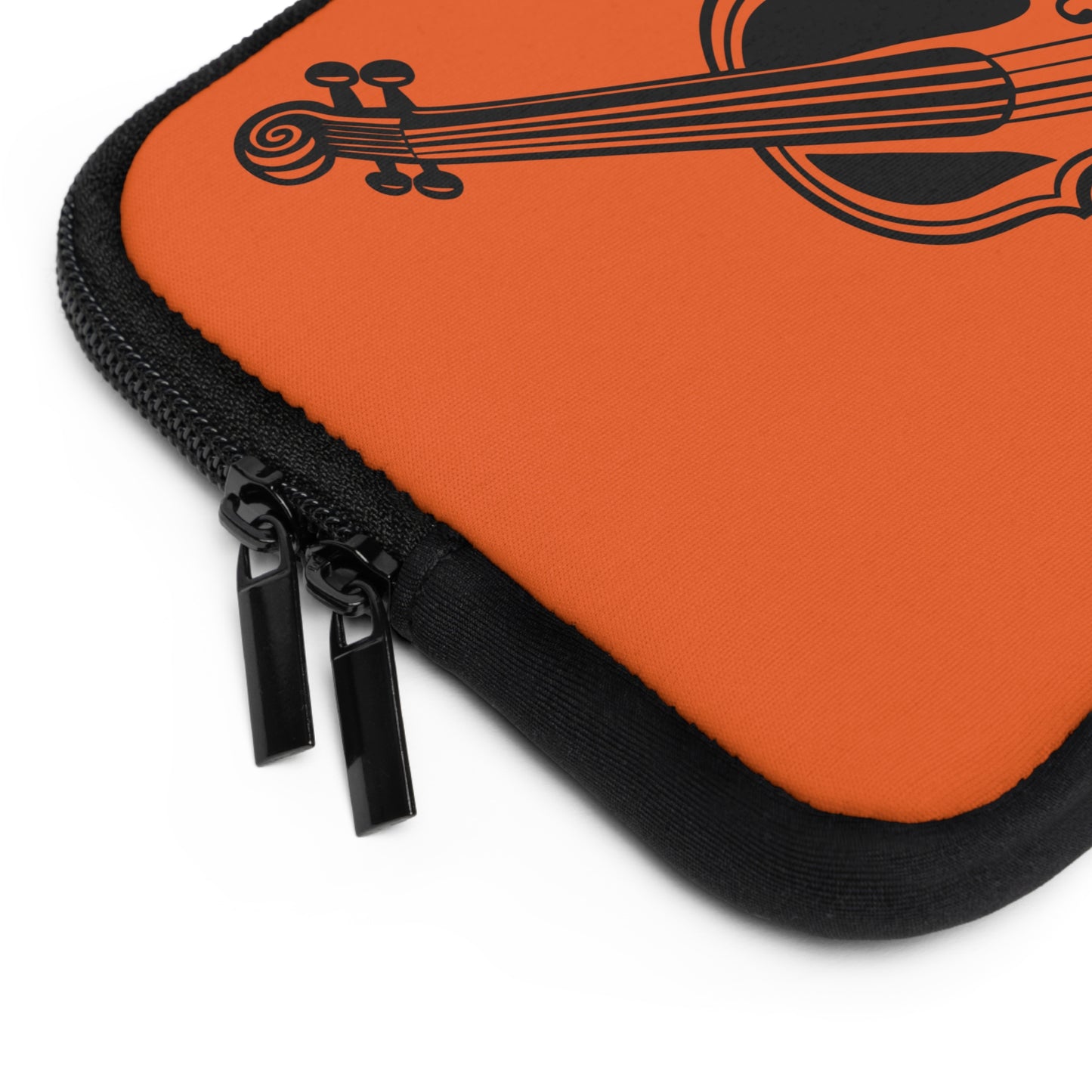 Violin Laptop Sleeve, Music Lover Gift, Orange Sleeve for Musicians, Stylish Tech Accessory, Perfect for School and Work