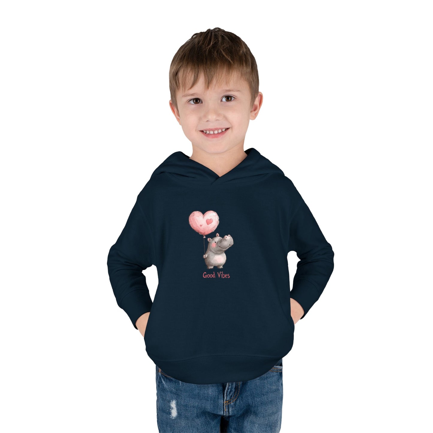 Good Vibes Toddler Hoodie, Cute Kids Pullover, Fleece Jacket, Fun Gifts for Toddlers, Baby Shower Present, Birthday Outfit
