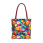 Colorful Floral Tote Bag — Vibrant All-Over Print Shopper