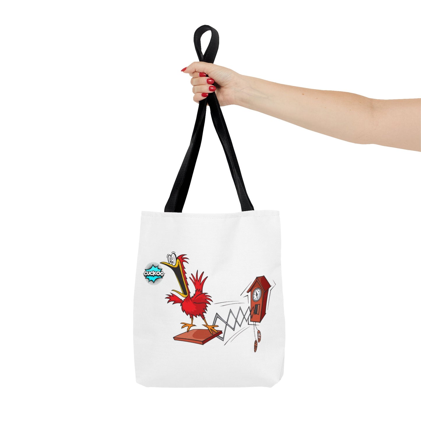 Quirky Cartoon Tote Bag, Funny Gift, Bird Lover's Bag, Everyday Use, Shopping
