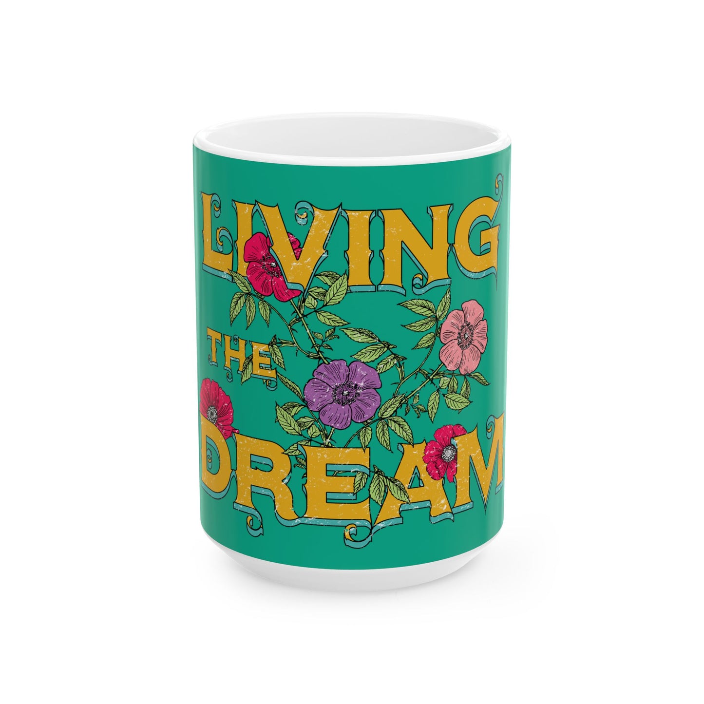 Living the Dream Ceramic Mug - Cozy Coffee Cup for Dreamers, Inspirational Gift, Tea Lover's Delight, Motivational Drinkware, Home & [...]