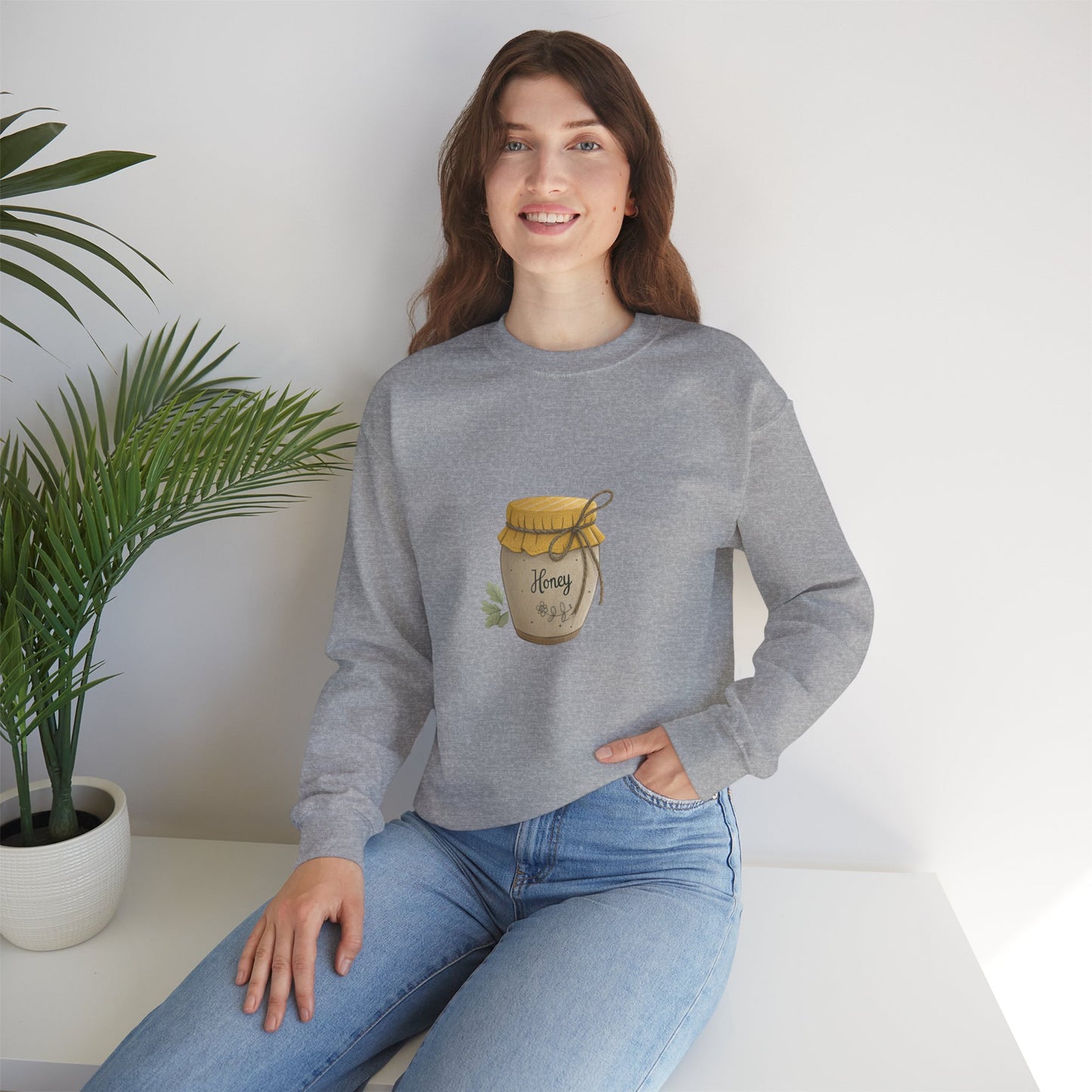 Honey Jar Sweatshirt, Cozy Gift, Fall Fashion, Unisex Apparel, Sweetheart Gift, Cute Sweatshirt