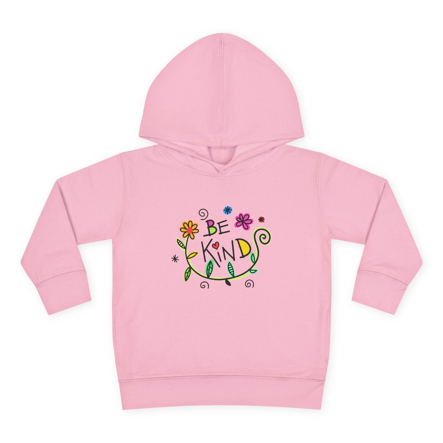 Toddler Fleece Hoodie - 'Be Kind' Floral Design, Cozy Kids Pullover, Cute Gift for Toddlers, Everyday Wear, Spring Outfit