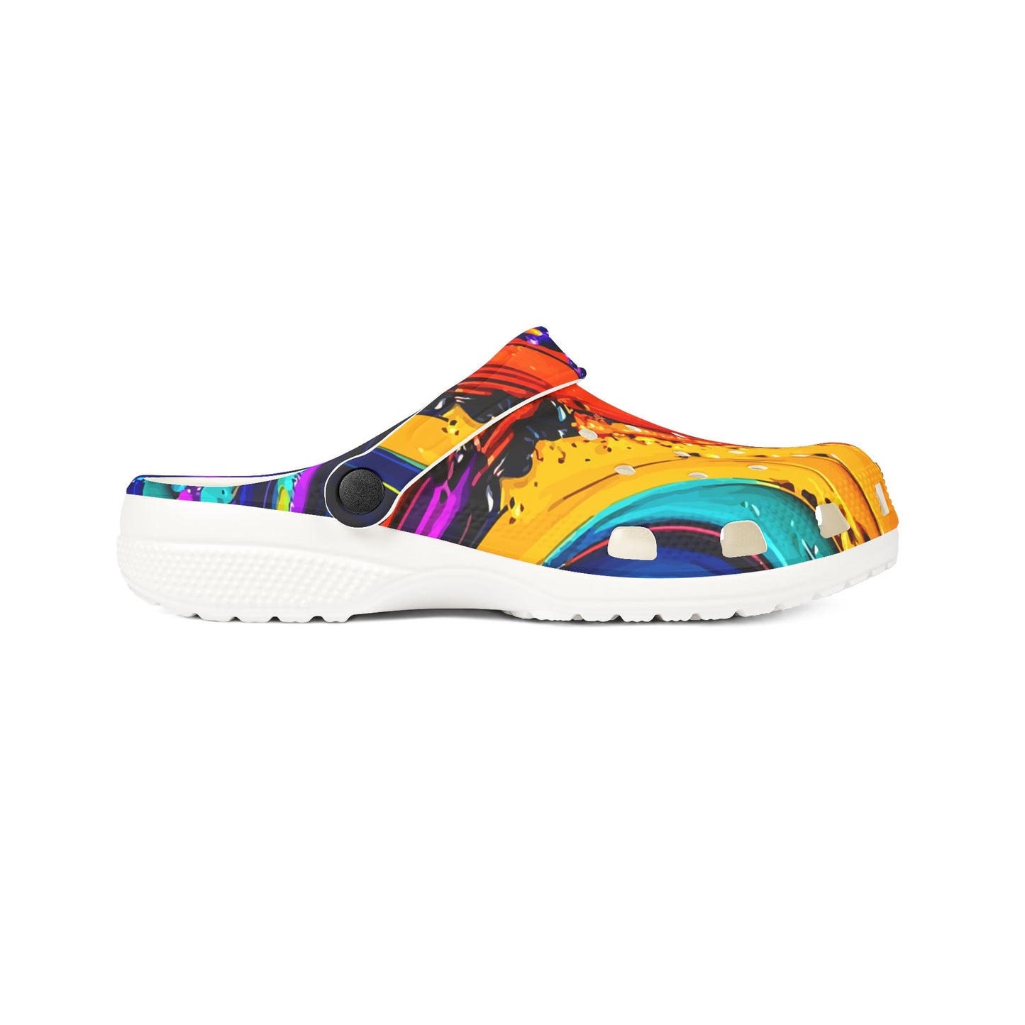 Color Splash EVA Foam Clogs – Vibrant Abstract Slip-On Shoes