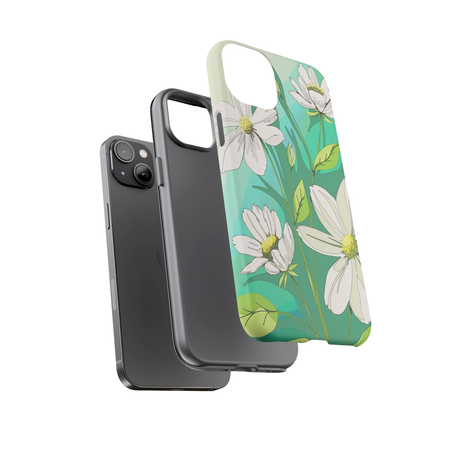 Floral Phone Case, Tough Cases, Flower Design, Nature Inspired, Eco-Friendly Cover, Unique Gift for Her, Spring Accessories