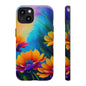 Floral Sunset Tough Phone Case — Vibrant Watercolor Flowers Protective Cover