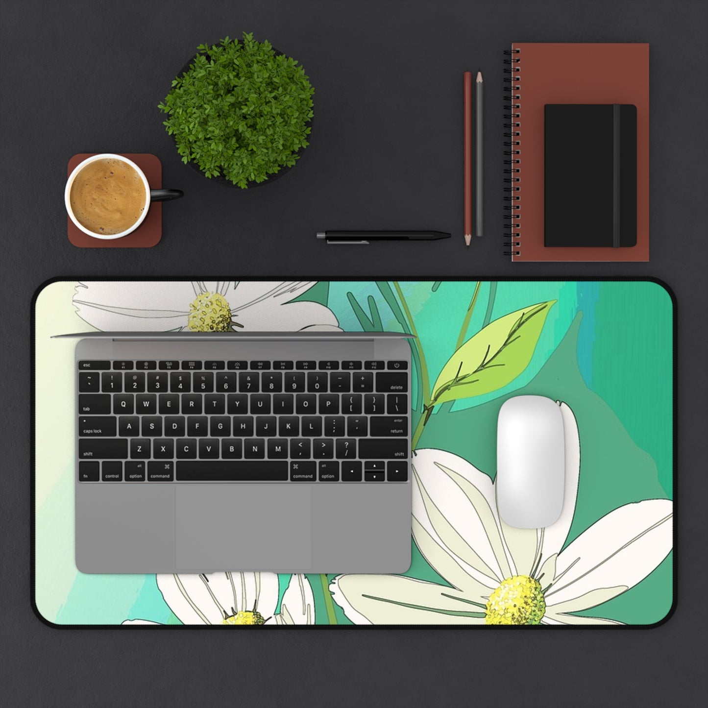 Floral Desk Mat - Elegant Workspace Décor, Office Accessories, Gift for Her, Home Office Decor, Teacher Supplies, Eco-Friendly Mat